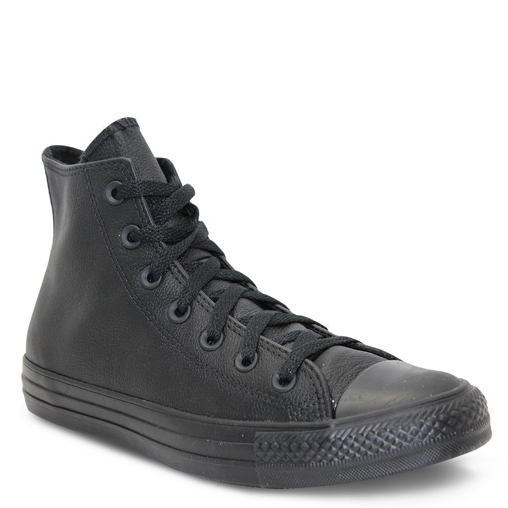 Converse All Star Hi black mono leather