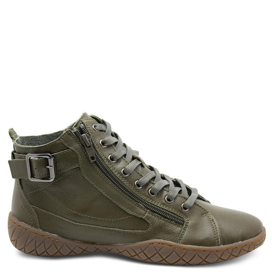 Stegmann Karina womens flat ankle boots khaki