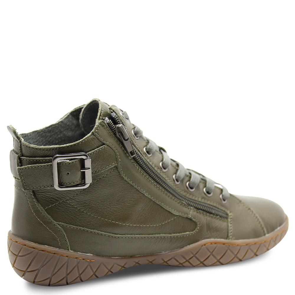 Stegmann Karina womens flat ankle boots khaki