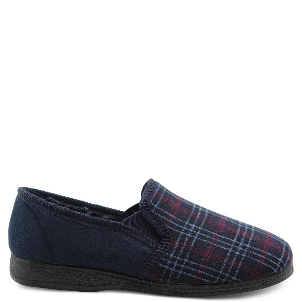 Grosby Byron Mens Navy Slipper