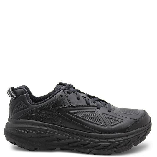 Hoka Bondi Black leather Womens Jogger