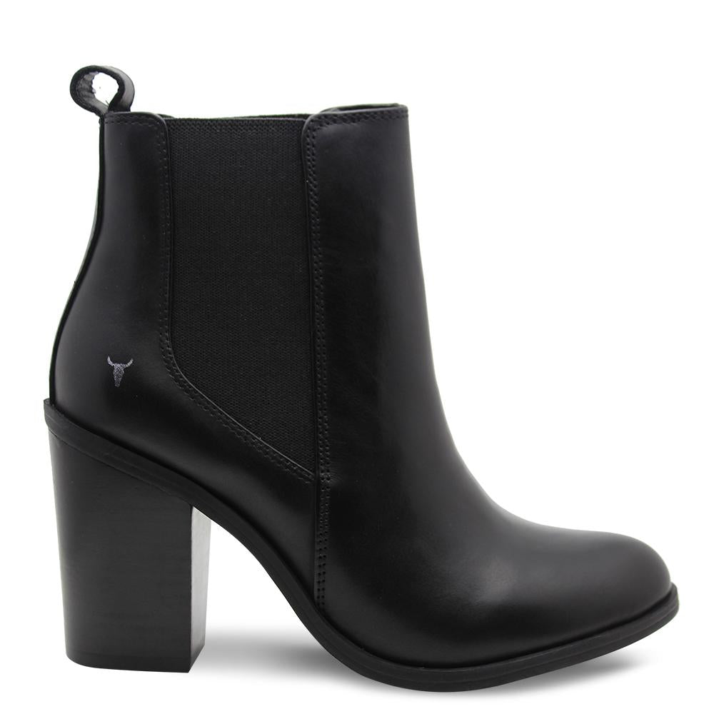 Windsor Smith Lille Black Womens Heel Boot