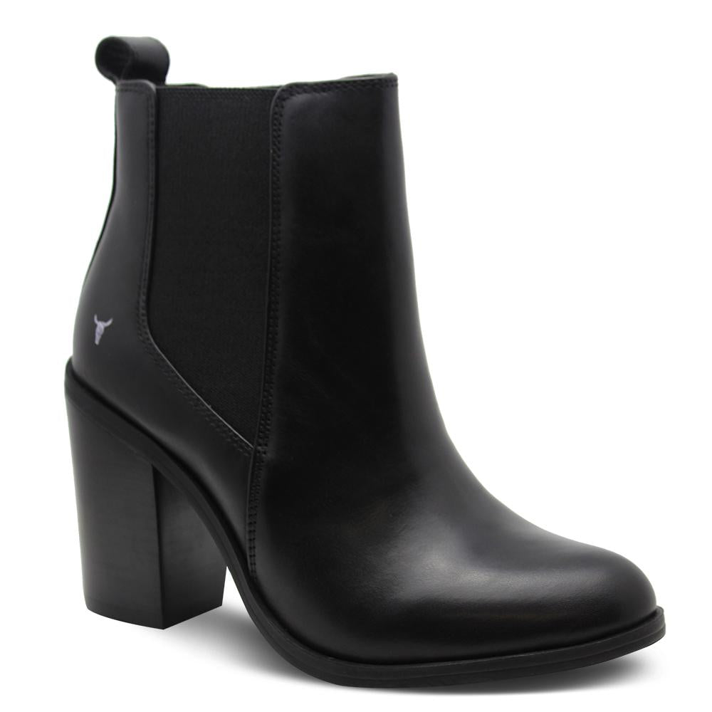 Windsor Smith Lille Black Womens Heel Boot