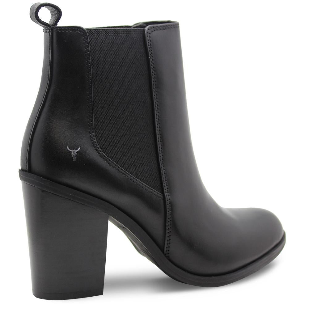Windsor Smith Lille Black Womens Heel Boot