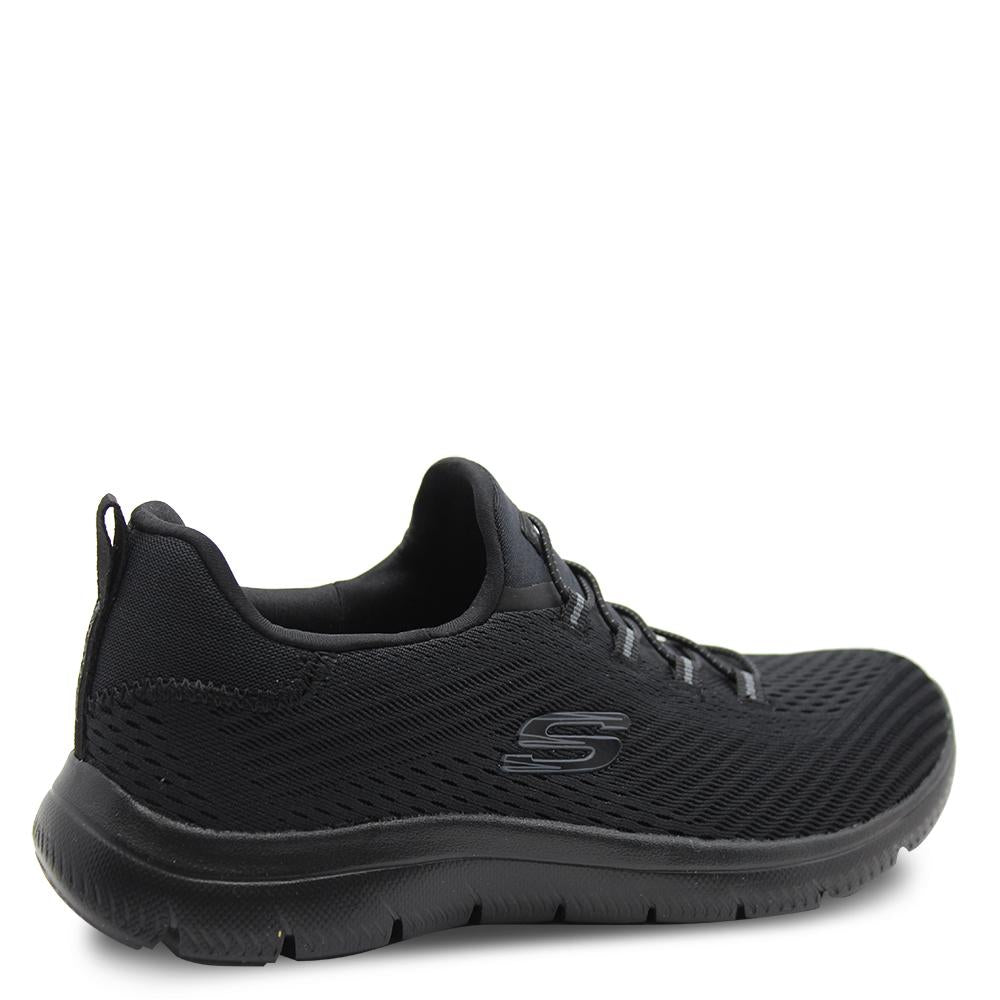 Skechers Fast Attraction Black Womens Slip On