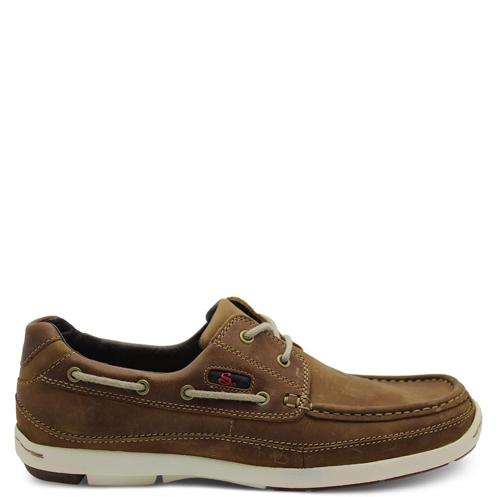 Saramanda Caba Tan Mens Boat Shoe