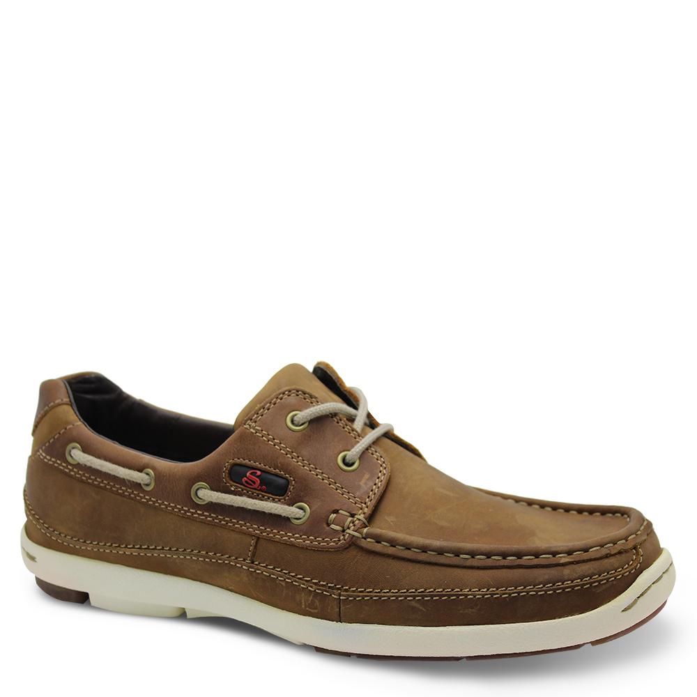 Saramanda Caba Tan Mens Boat Shoe