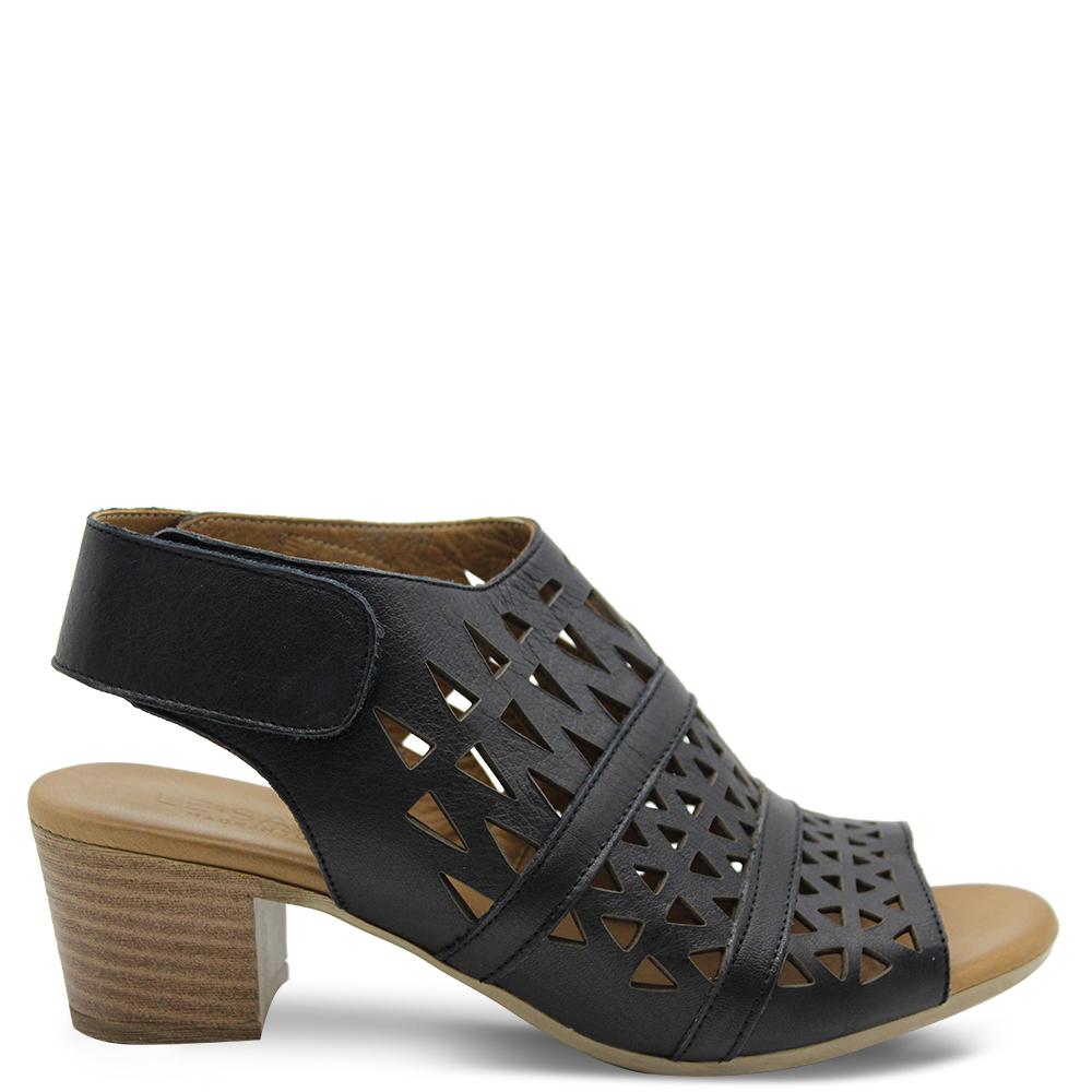 Le Sansa Lora Black Womens Heel Sandal