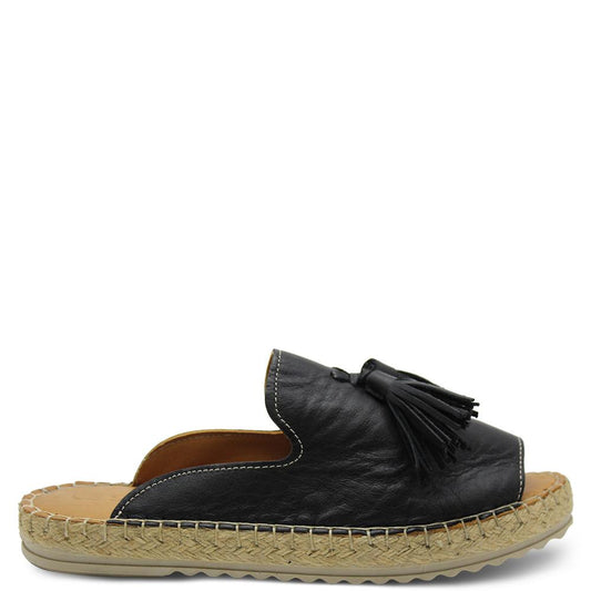 Le Sansa Dolphin Black Womens Slide