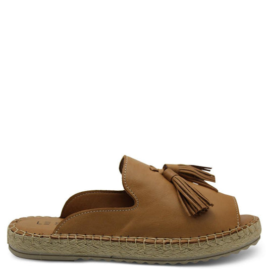 Le Sansa Dolphin Tan Womens Slide