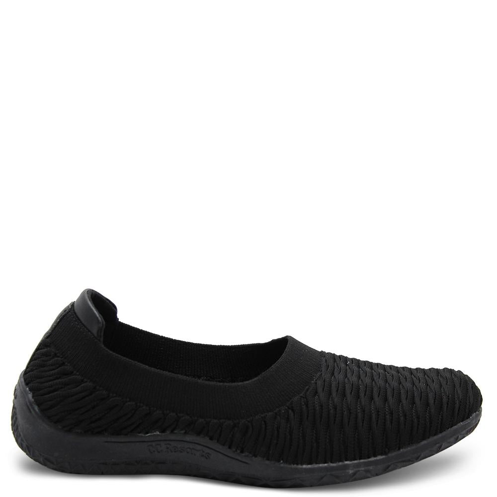 CC Resorts Sam Black Womens Flat
