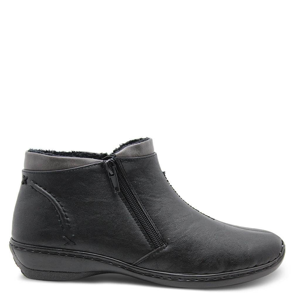 Comfort Leisure Gill Black Womens flat boot