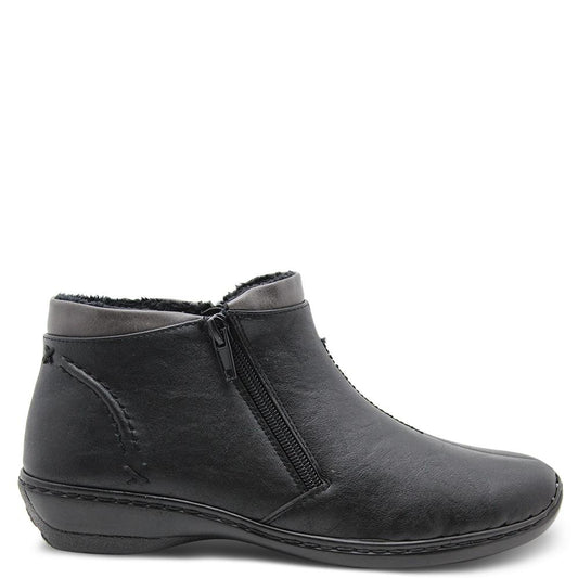 Comfort Leisure Gill Black Womens flat boot