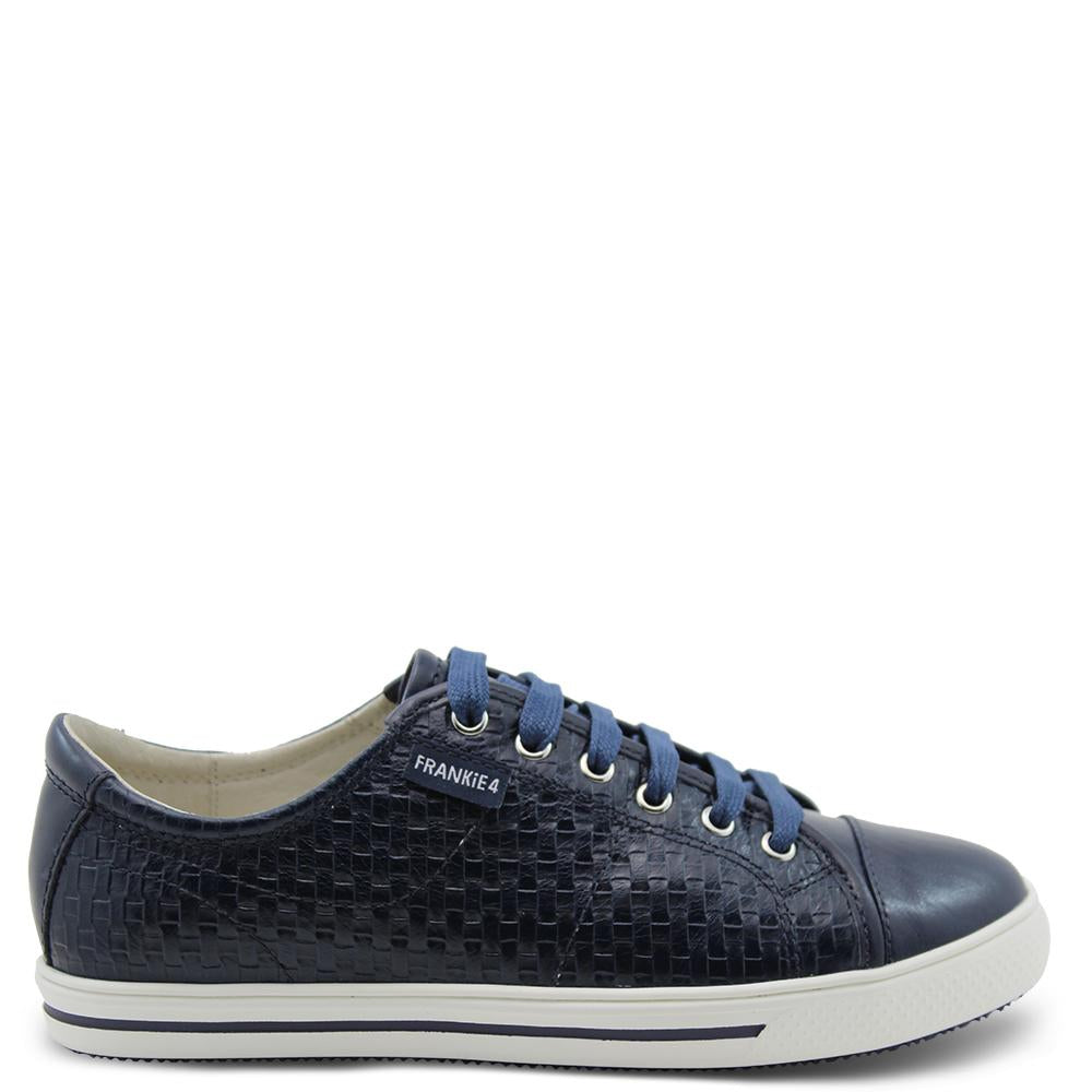 Frankie4 Nat Navy Weave Womens Sneaker