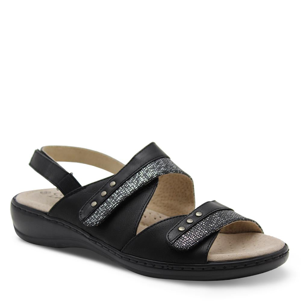 Comfort Leisure Noble Black/Silver Sandal