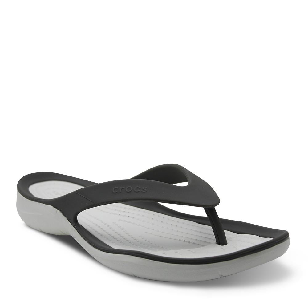 Crocs Swiftwater Womens Smoke/white thong