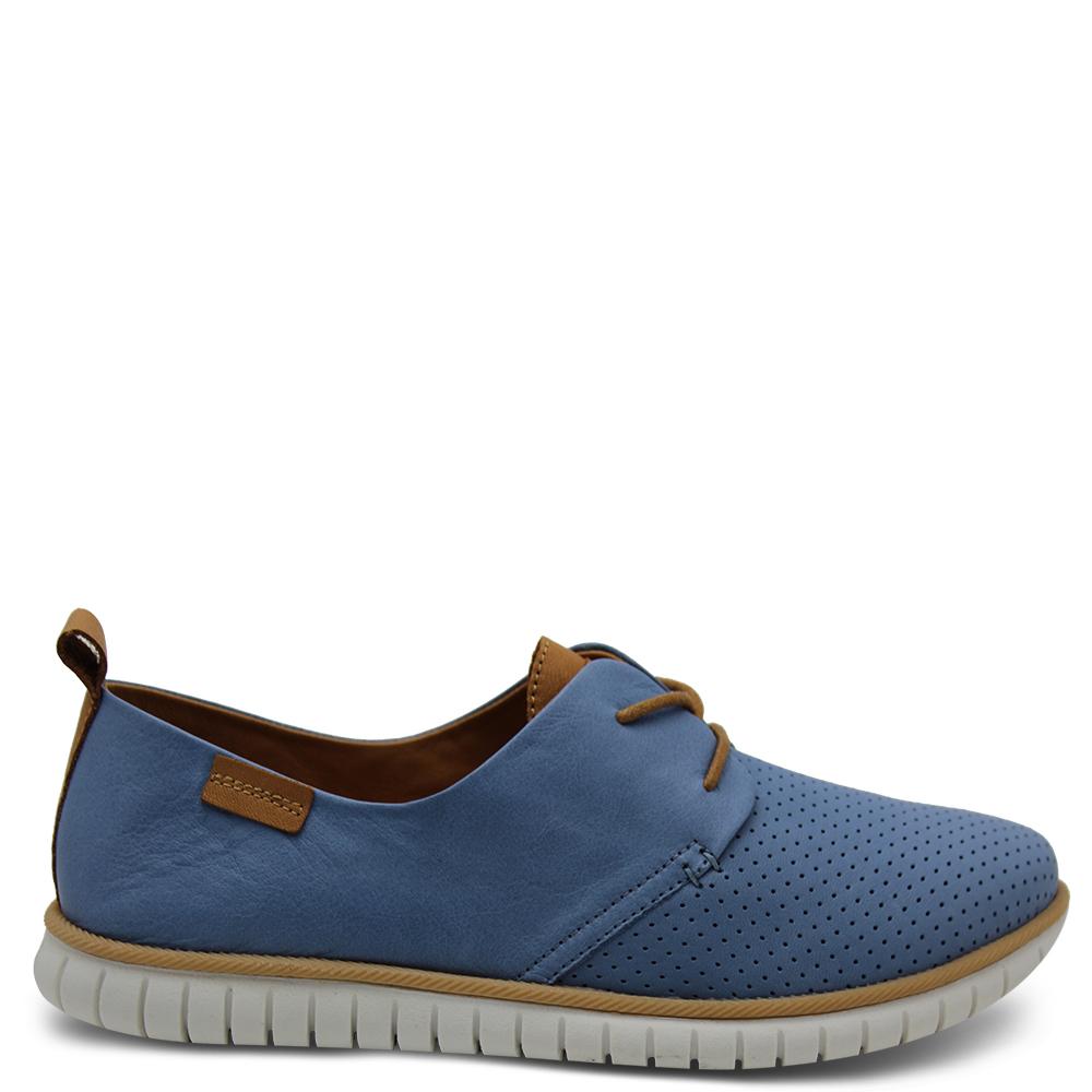 Le Sansa Island womens flat casual shoes Denim