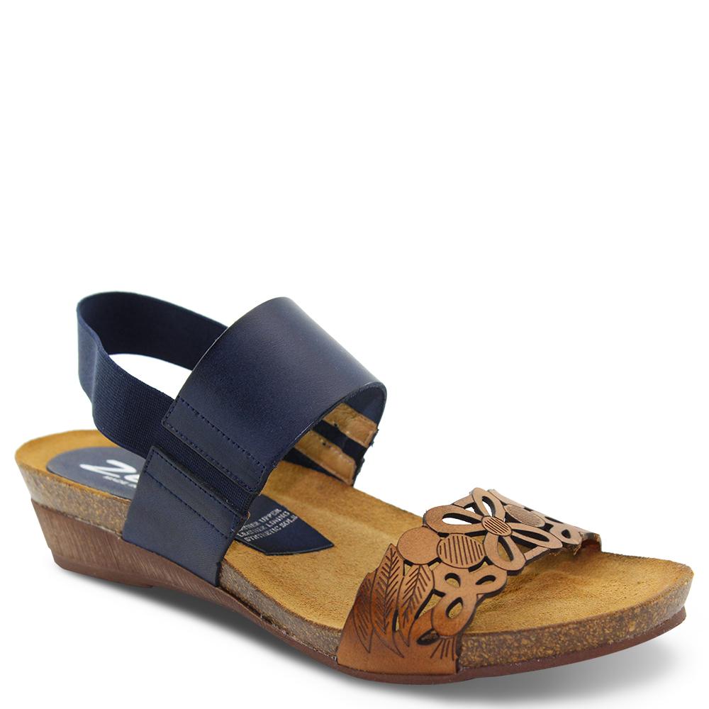 Zeta Innis womens wedge sandal cuero/Marino