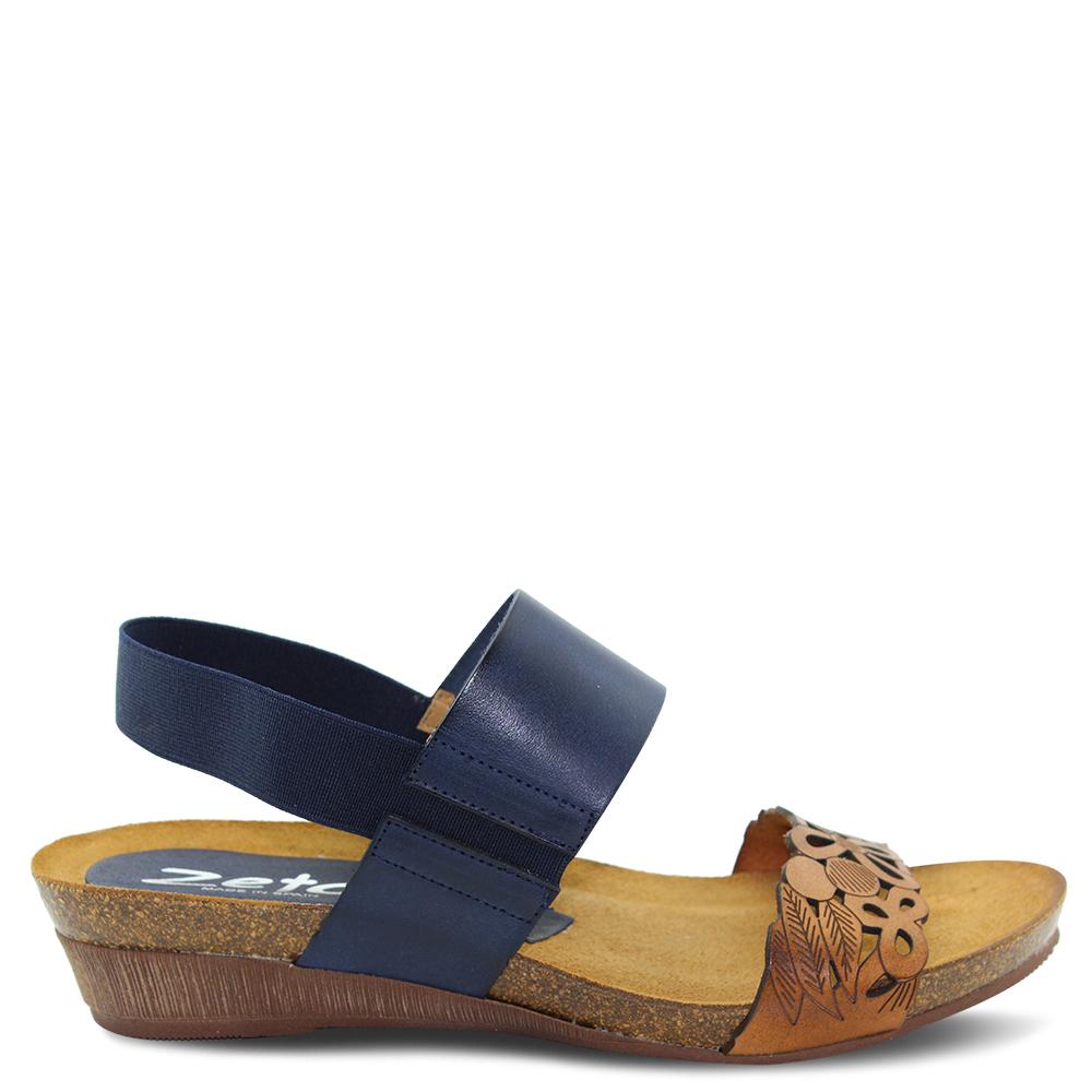 Zeta Innis womens wedge sandal cuero/Marino