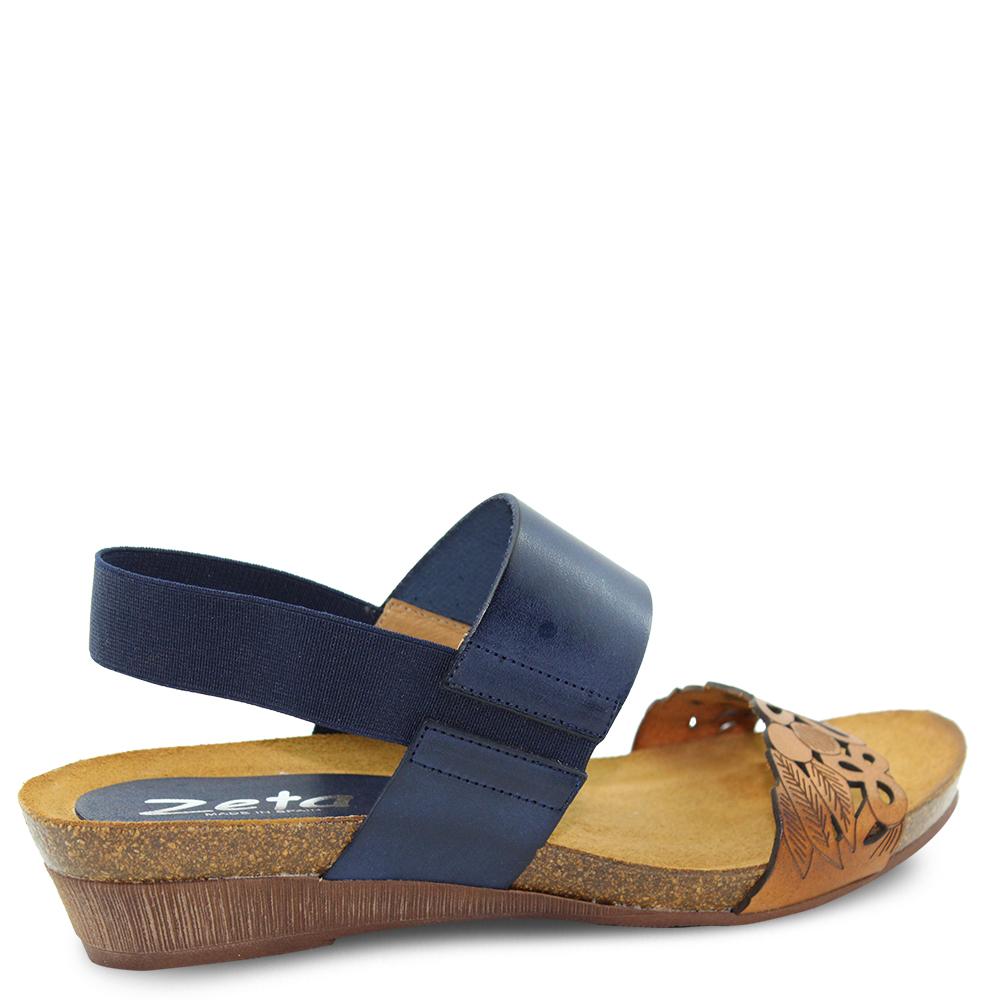 Zeta Innis womens wedge sandal cuero/Marino