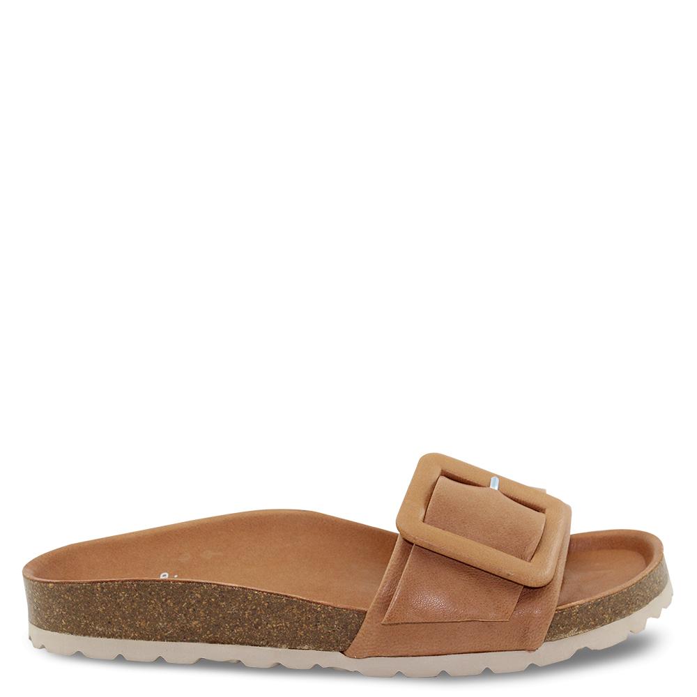 EOS Ginger womens flat slide brandy