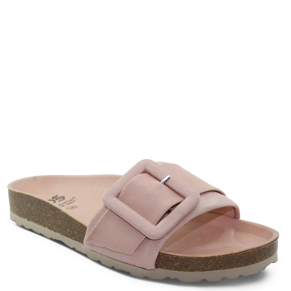 EOS Ginger womens flat slide nude
