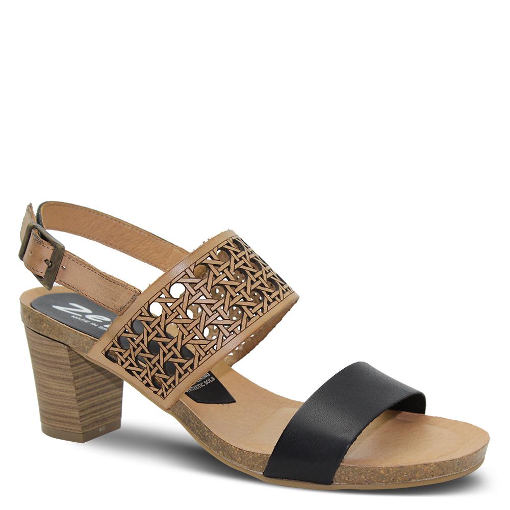 Zeta Baptista Black/Natural Womens Sandal
