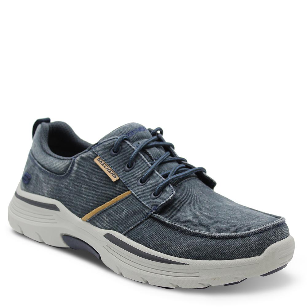 Skechers Bermo Blue Mens Lace up