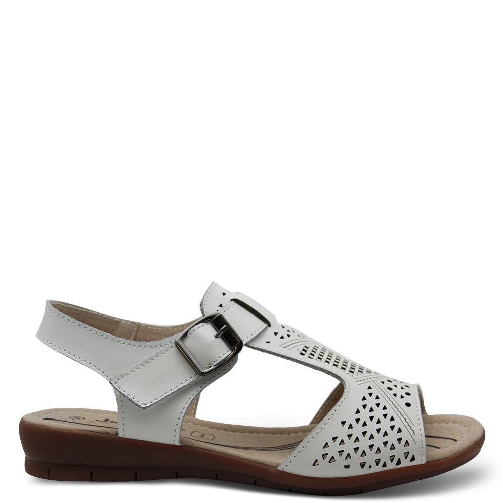 Just Bee Catalina White Womens Sandal