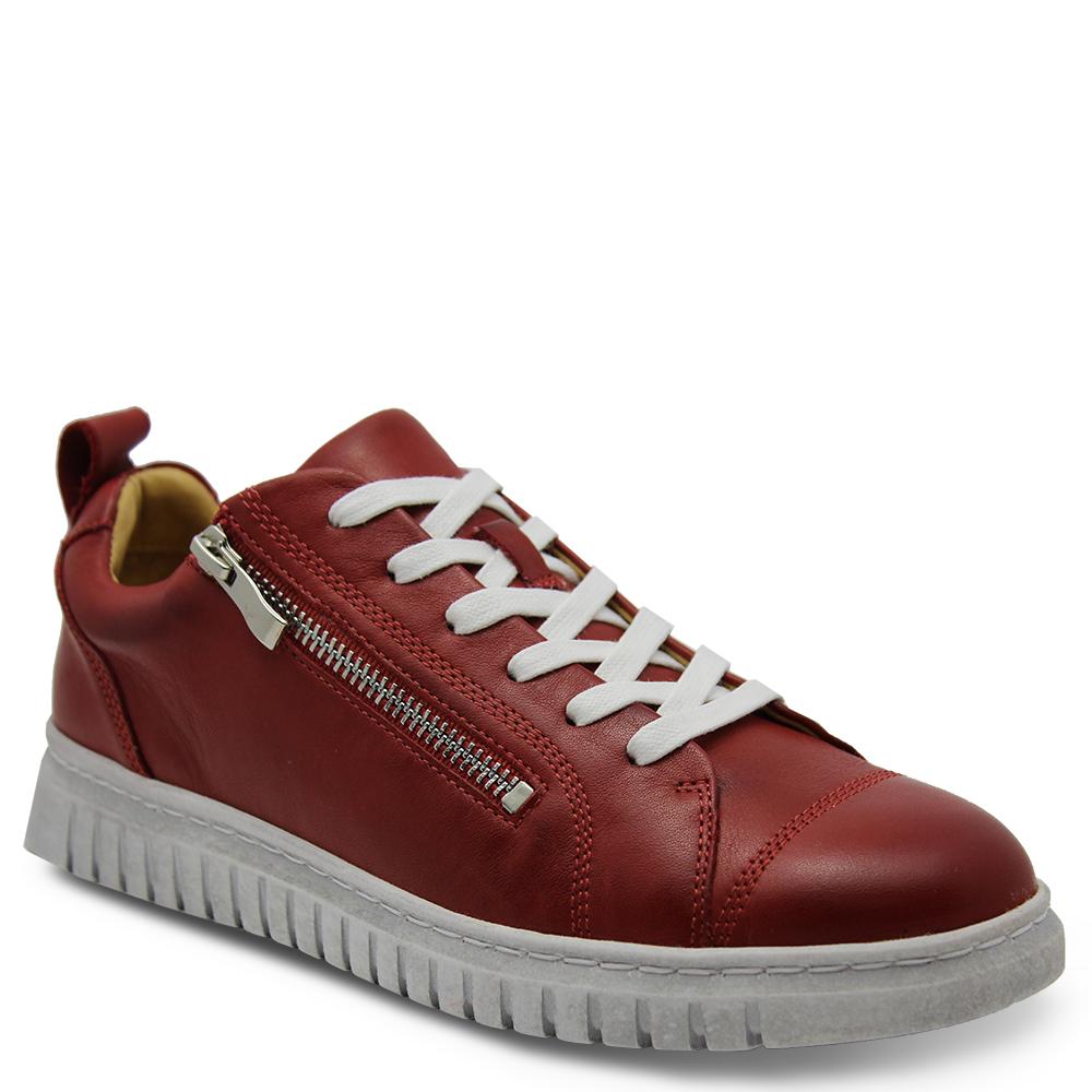 Eos Clarence Red zip sneaker