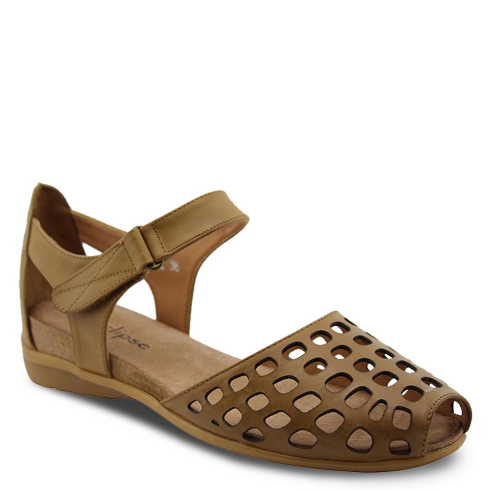 L'eclipse Daquiri cognac flat sandal 