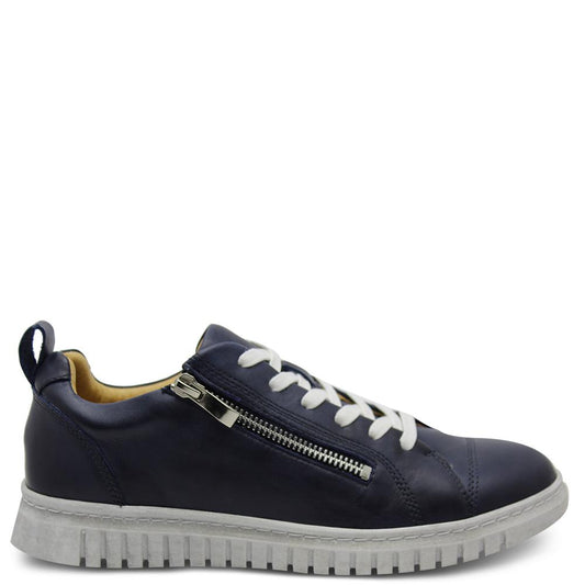 Eos Clarence Navy zip sneaker