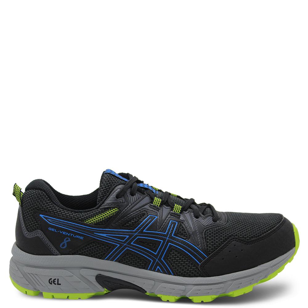 Asics Gel Venture 8 Black/Blue Mens Runner