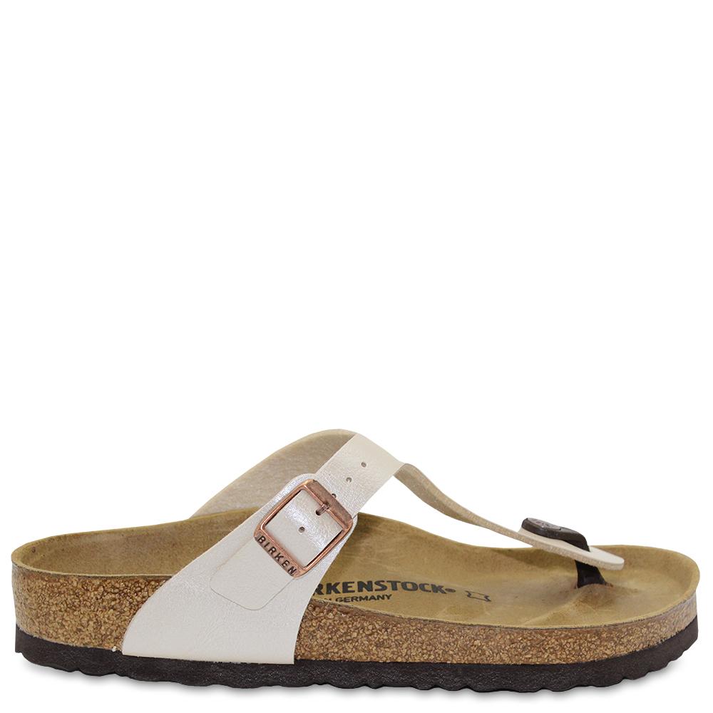 Birkenstock Gizeh White Pearl Womens Thong