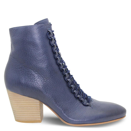 Django & Juliette Inkjet womens heel boots Navy