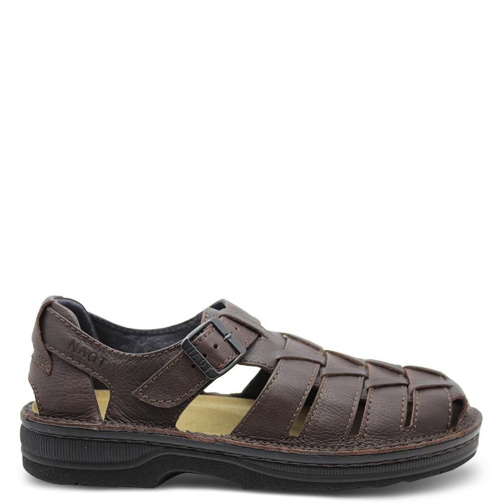 Naot Julius Mens Brown Leather Sandal
