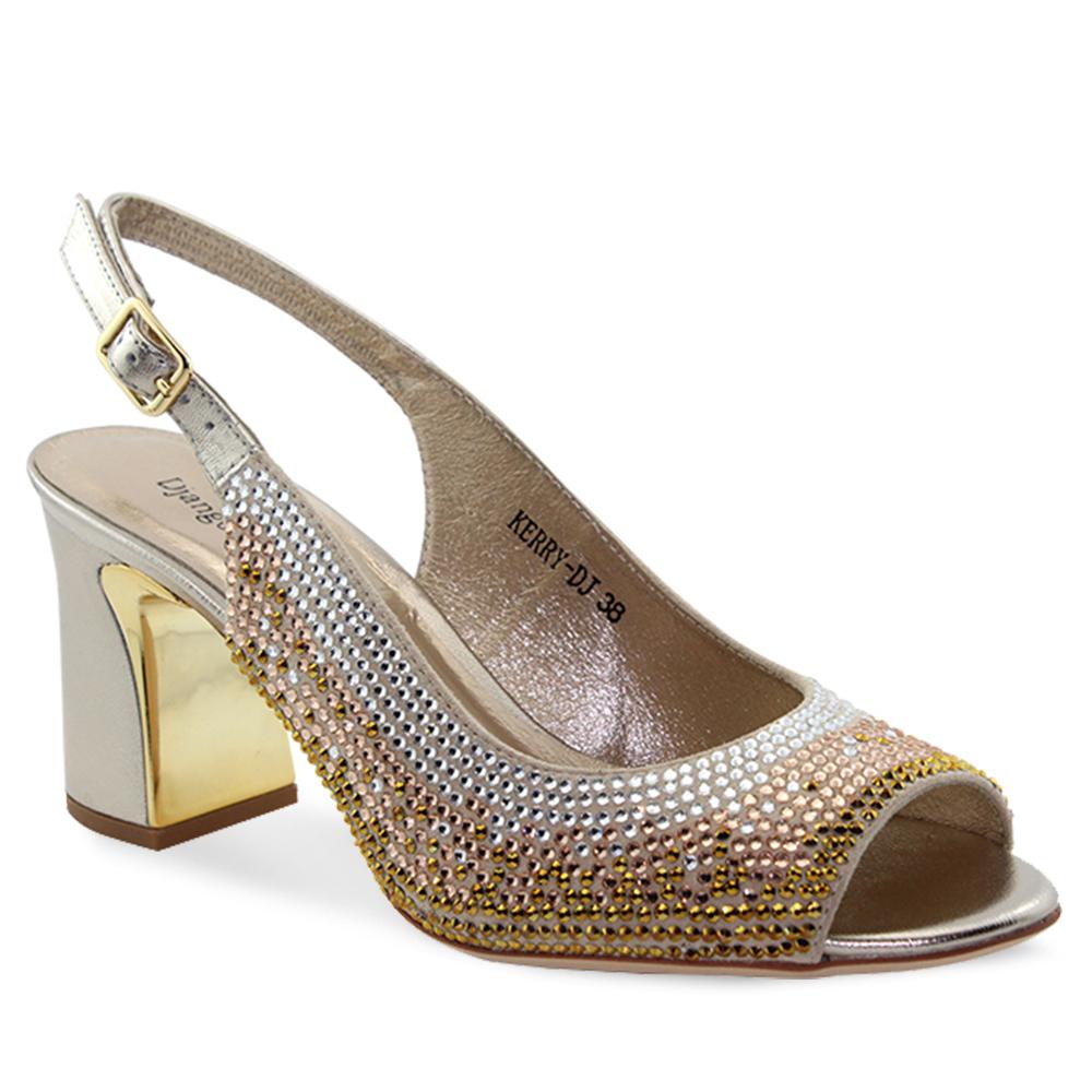 Django & Juliette Kerry Champagne multi Womens Sandal 