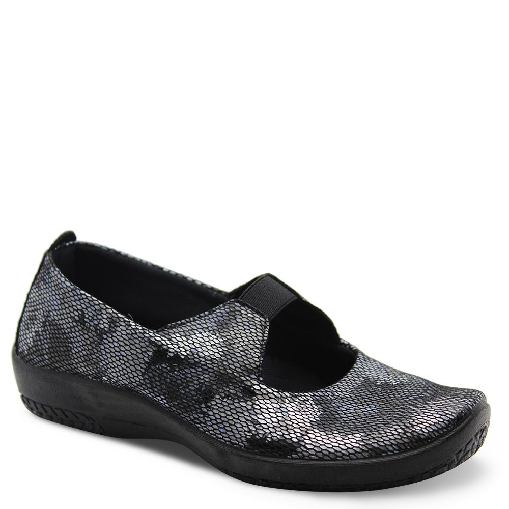Arcopedico Leina Black Shimmer Womens Flat