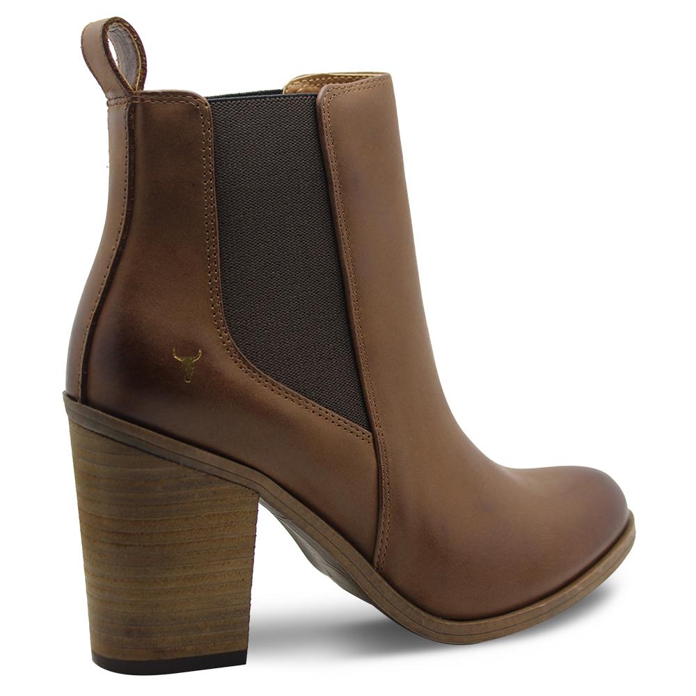 Windsor Smith Lille Tan Womens Heel Boot