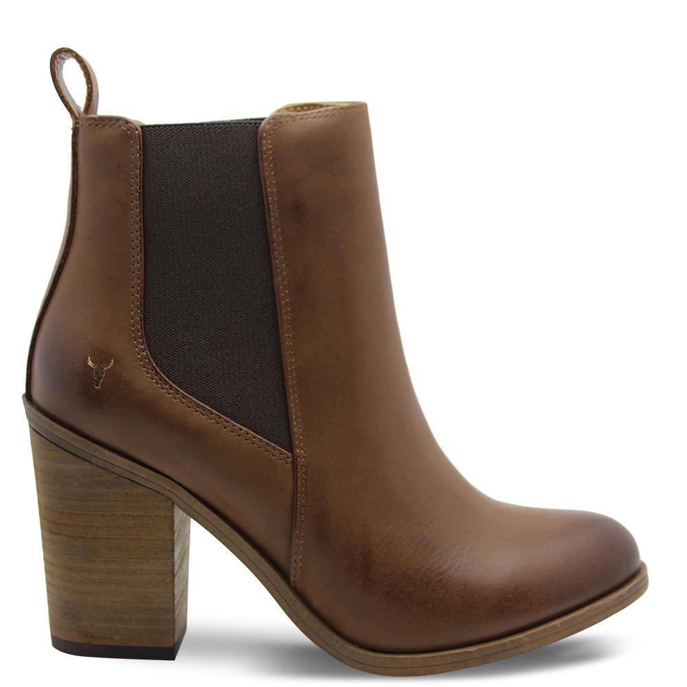 Windsor Smith Lille Tan Womens Heel Boot