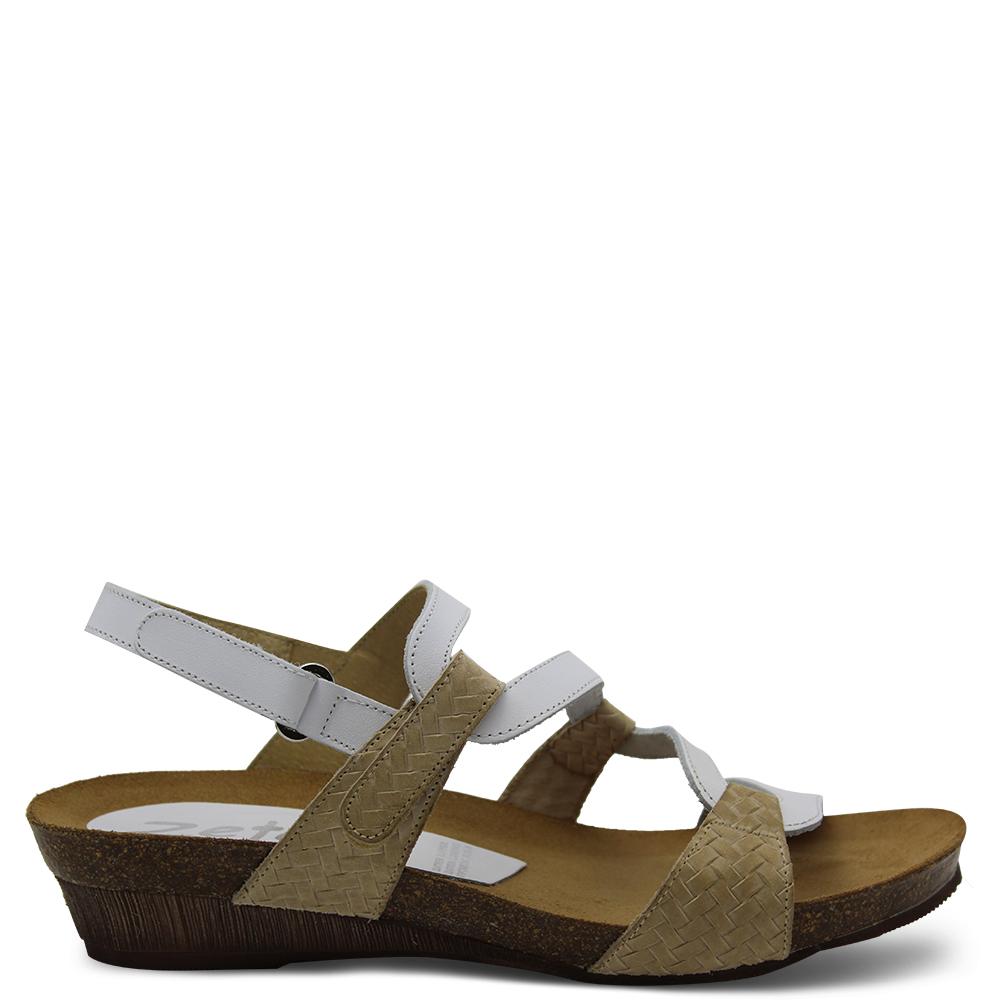 Zeta Osina Beige Blanco Womens Sandal