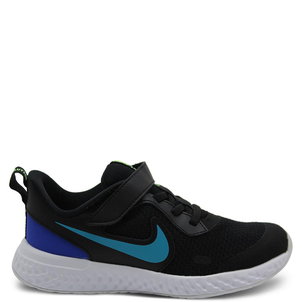 Nike Revolution 5 PS Black/Aqua Runner