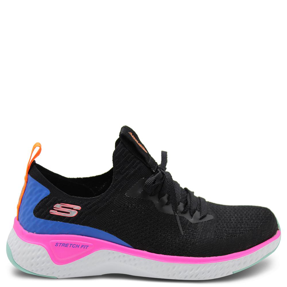 Skechers Solar Fuse Black/Multi Womens Runner