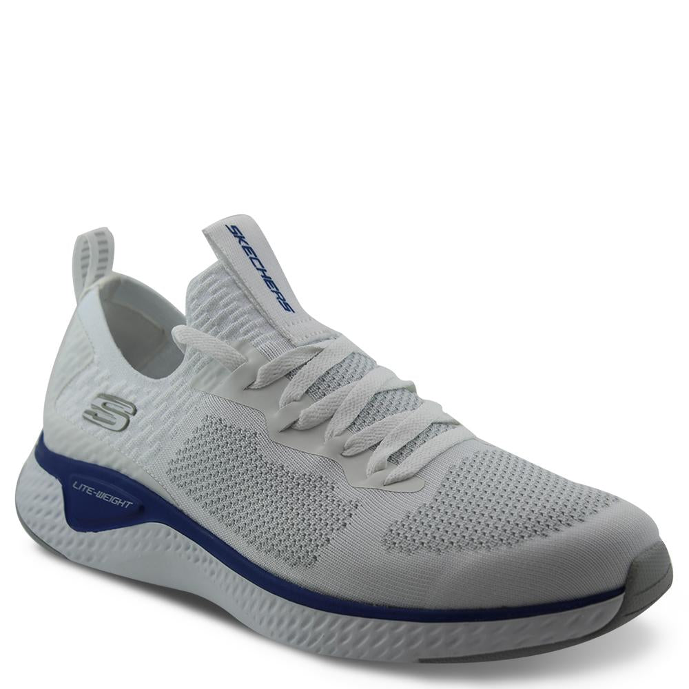 Skechers Solar Fuse White/Blue Mens Lace up