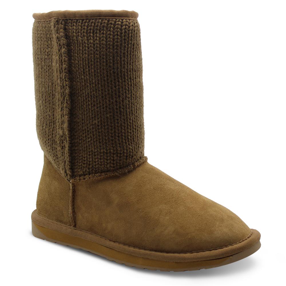 Emu Stinger lo Knit Chestnut Womens Ugg