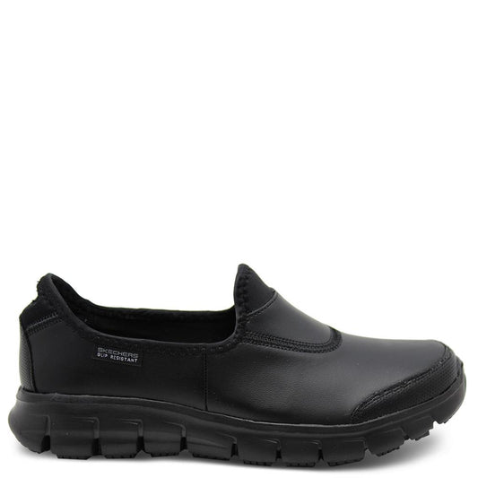 Skechers Suretrack Black Womens Flat