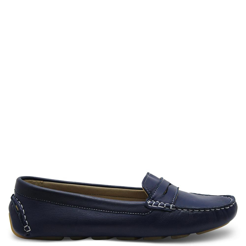 Keiko Valencia Womens Flat Navy Loafer