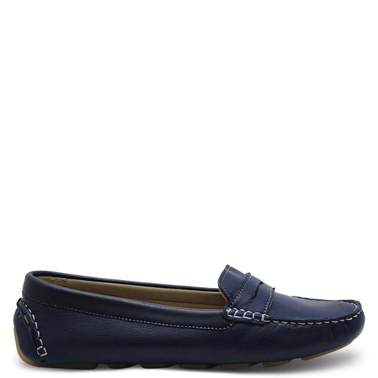 Keiko Valencia Womens Flat Navy Loafer